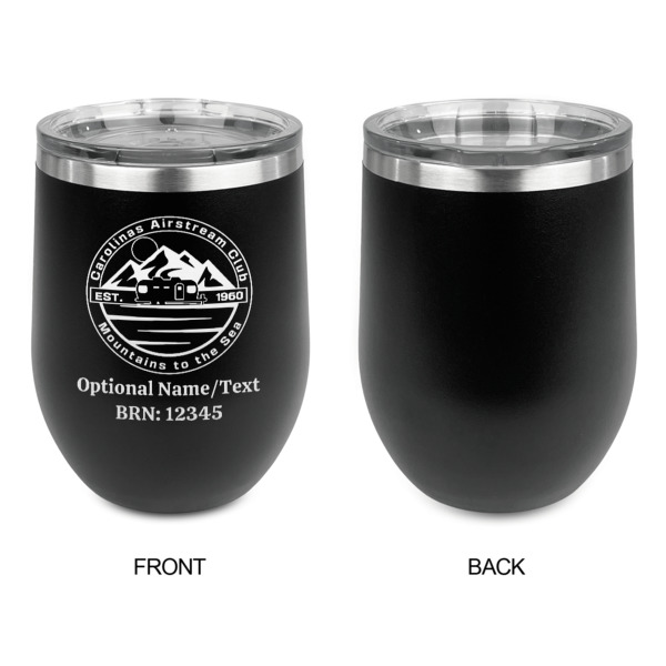 Custom Design - Stainless Wine Tumblers - Black - Single Sided - Approval