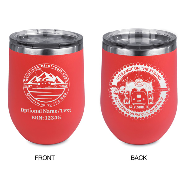 Custom Design - Stainless Wine Tumblers - Coral - Double Sided - Approval