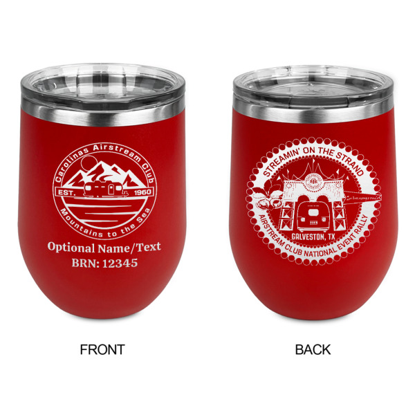 Custom Design - Stainless Wine Tumblers - Red - Double Sided - Approval