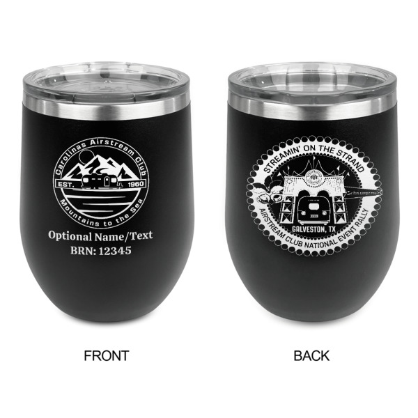 Custom Design - Stainless Wine Tumblers - Black - Double Sided - Approval