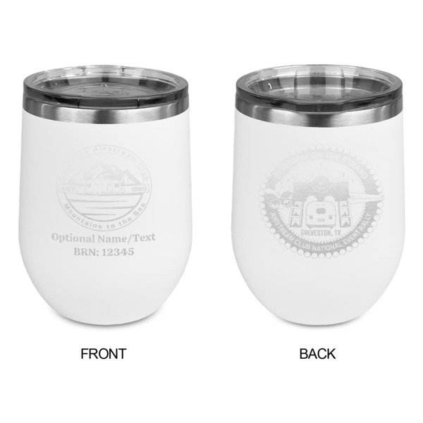 Custom Design - Stainless Wine Tumblers - White - Double Sided - Approval