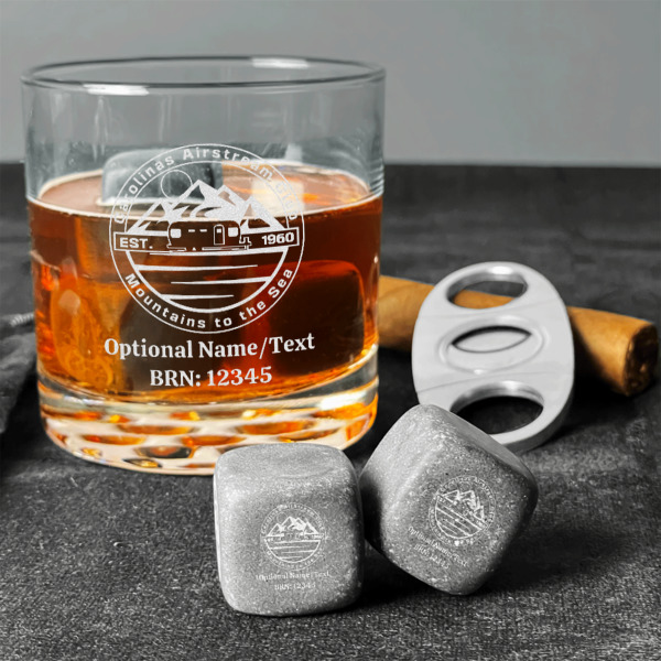 Custom Design - Whiskey Stones - Set of 3 - In Context