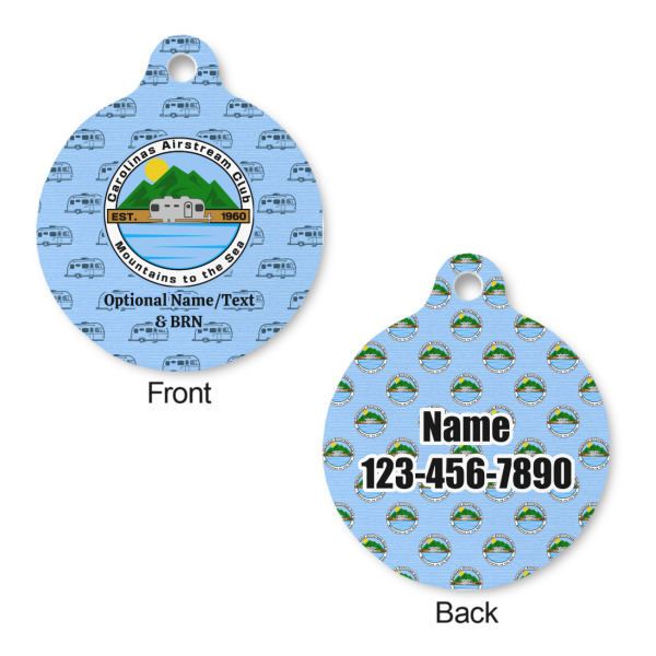 Custom Design - Round Pet ID Tag - Large - Front & Back View