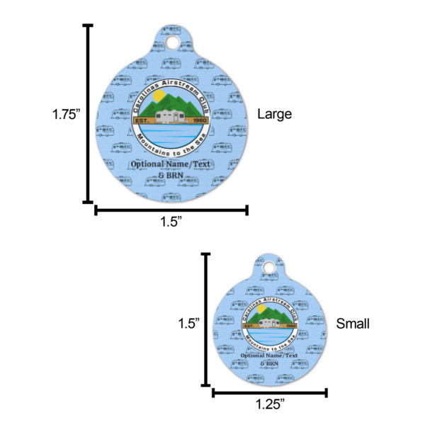 Custom Design - Round Pet ID Tag - Comparison Scale