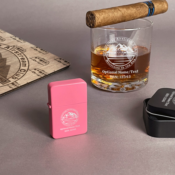 Custom Design - Windproof Lighters - Pink - In Context