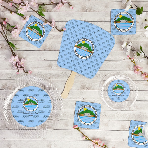 Custom Design - Party Supplies Combination Image - All items - Plates, Coasters, Fans