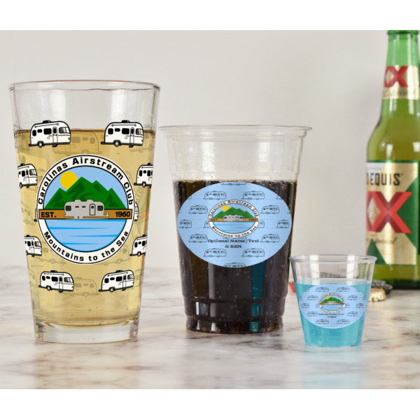 Custom Design - Pint Glass - Full Fill w Transparency - In Context