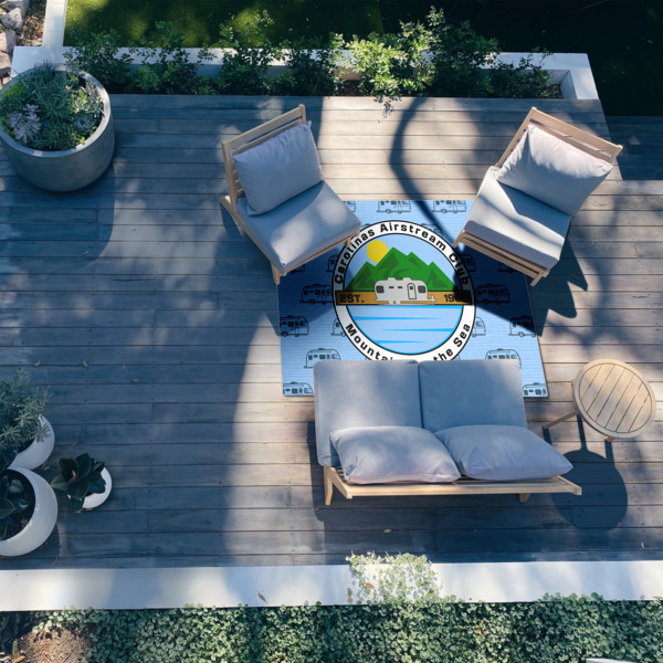 Custom Design - 5'x7' Patio Rug - In context