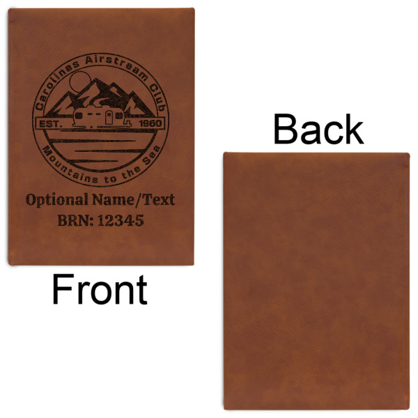 Custom Design - Leatherette Journal - Large - Single Sided - Front & Back View
