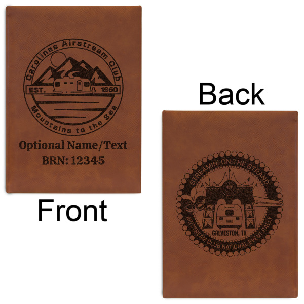 Custom Design - Leatherette Sketchbooks - Large - Double Sided - Front & Back View