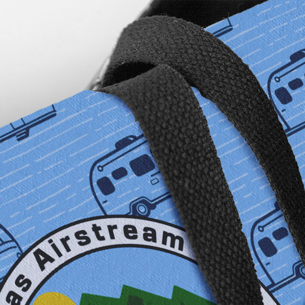 Custom Design - Closeup of Tote w/Black Handles