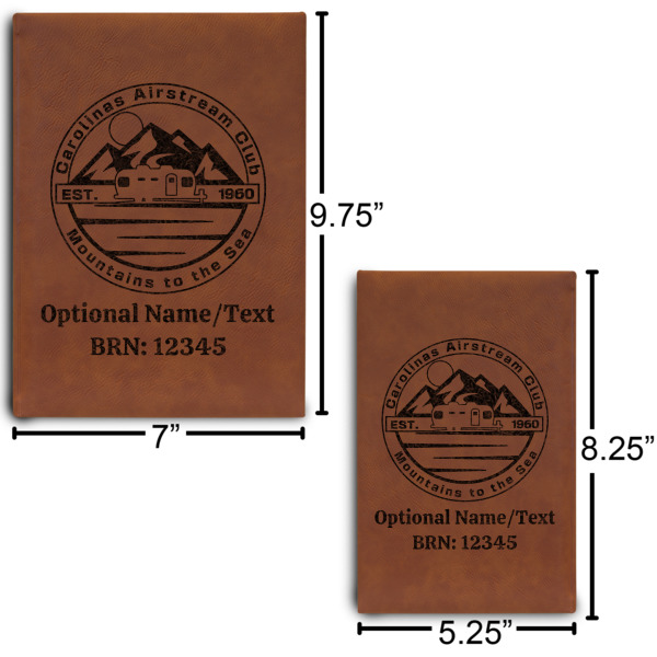 Custom Design - Journal Size Comparisons w/ Dimensions