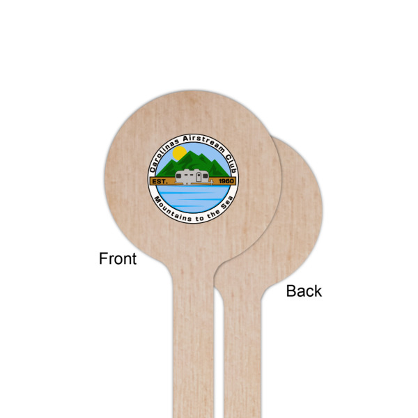 Custom Design - Wooden 6" Stir Stick - Round - Single Sided - Front & Back