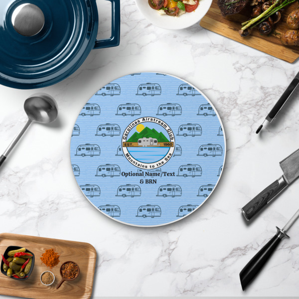 Custom Design - Round Stone Trivet - In Context View