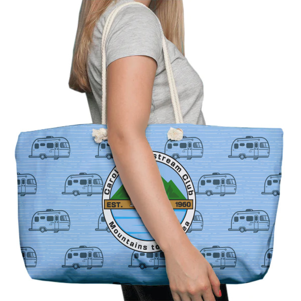 Custom Design - Large Rope Tote Bag - In Context View