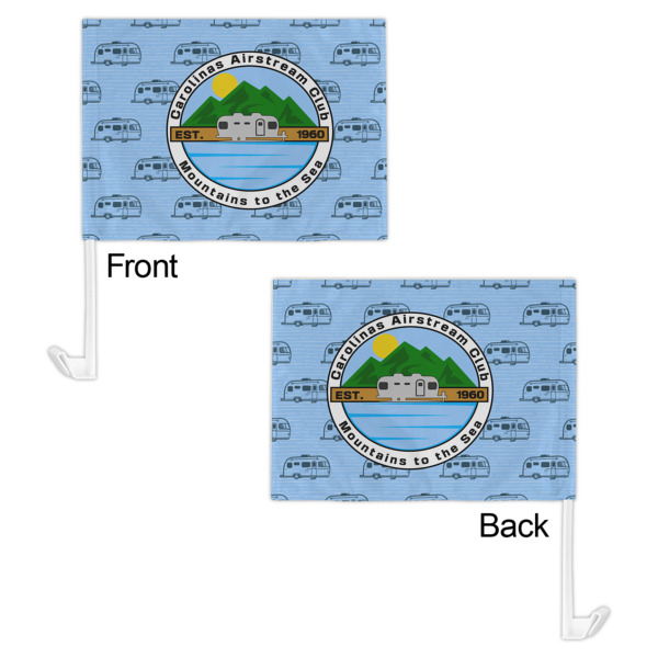 Custom Design - Car Flag - 11" x 8" - Front & Back View