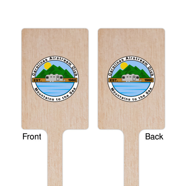 Custom Design - Wooden 6.25" Stir Stick - Rectangular - Double Sided - Front & Back