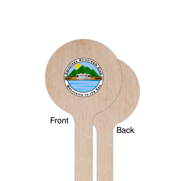 Custom Design - Wooden 7.5" Stir Stick - Round - Single Sided - Front & Back