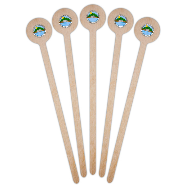 Custom Design - Wooden 7.5" Stir Stick - Round - Fan View