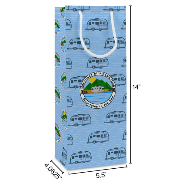 Custom Design - Wine Gift Bag - Dimensions