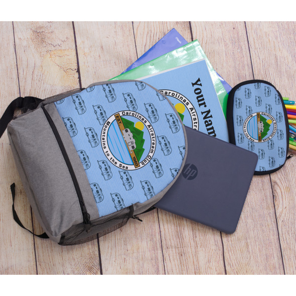 Custom Design - Large Backpack - Gray - With Stuff