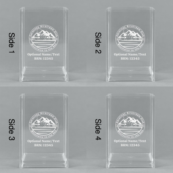 Custom Design - Acrylic Pen Holder - All Sides