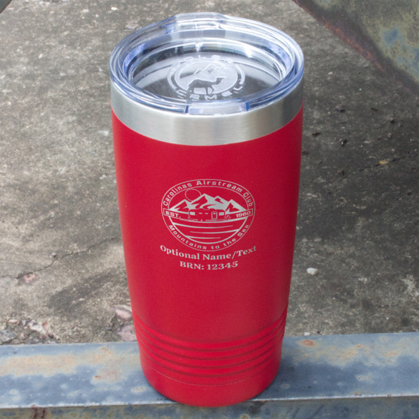 Custom Design - Red Polar Camel Tumbler - 20oz - Angled