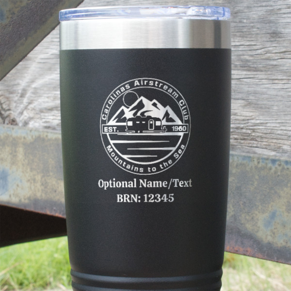 Custom Design - Black Polar Camel Tumbler - 20oz - Close Up