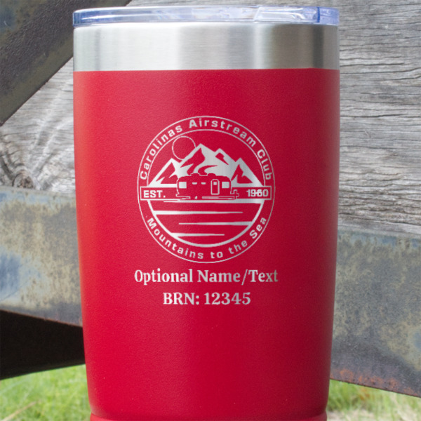 Custom Design - Red Polar Camel Tumbler - 20oz - Close Up