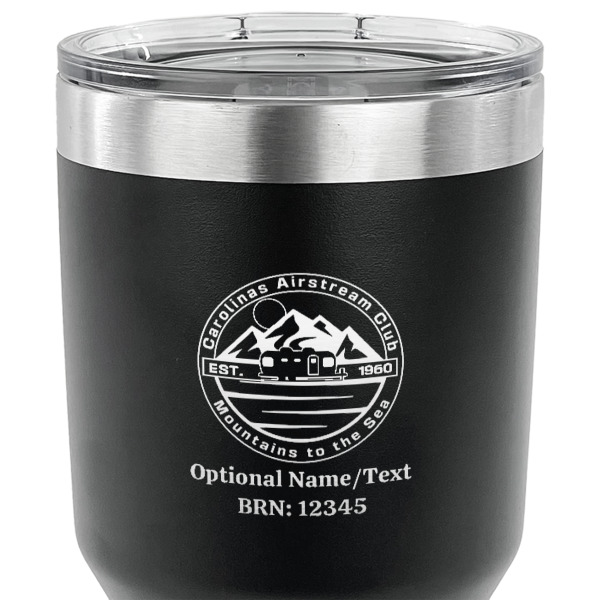 Custom Design - 30 oz Stainless Steel Ringneck Tumbler - Black - CLOSE UP