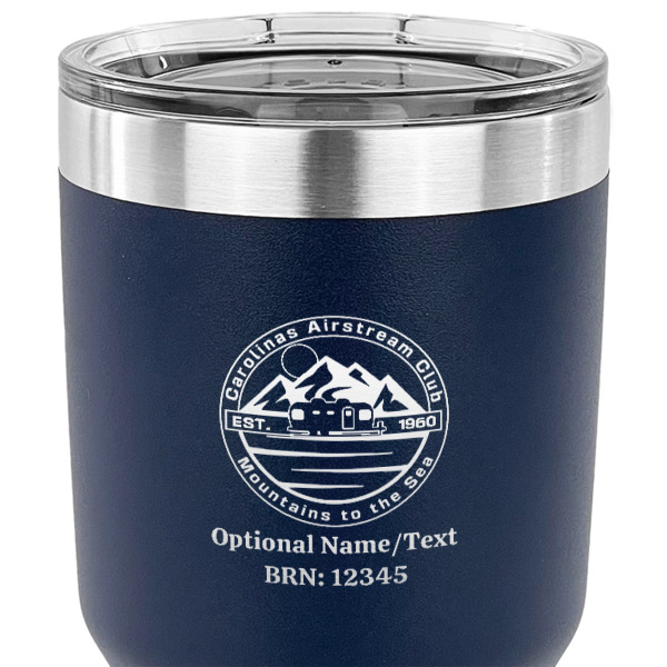 Custom Design - 30 oz Stainless Steel Ringneck Tumbler - Navy - CLOSE UP