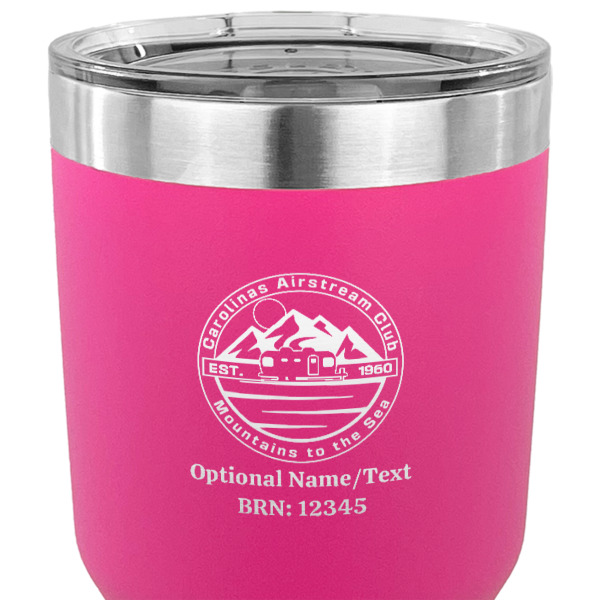 Custom Design - 30 oz Stainless Steel Ringneck Tumbler - Pink - CLOSE UP
