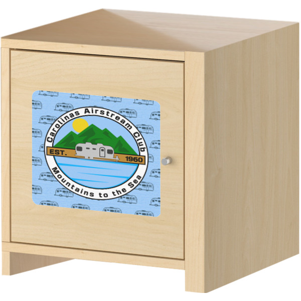 Custom Design - Square Wall Decal on Wooden Cabinet