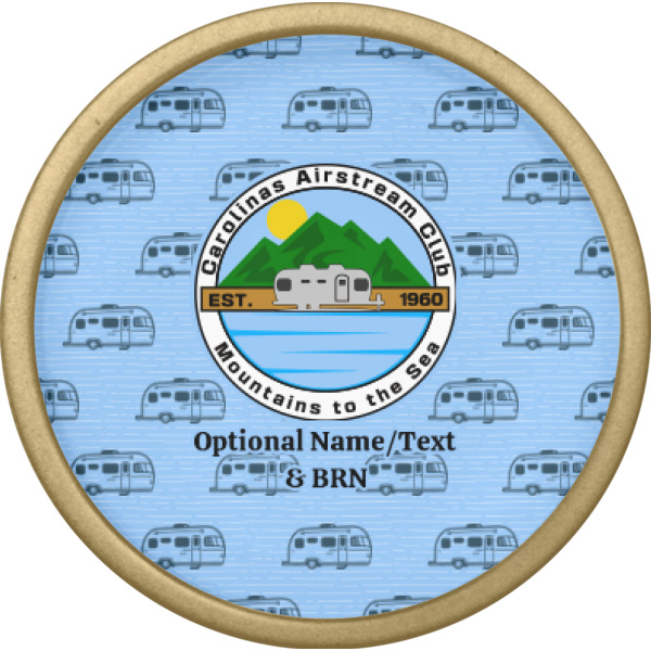 Custom Design - Cabinet Knob - Gold - Front