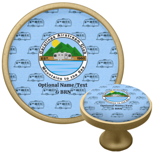 Custom Design - Cabinet Knob - Gold - Multi Angle