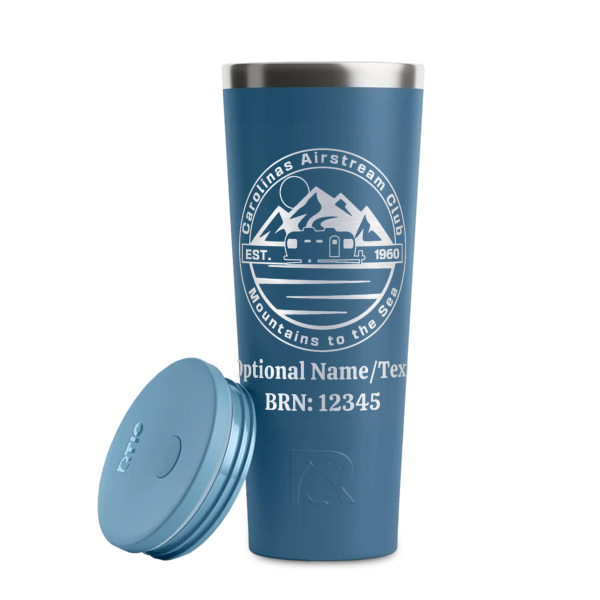 Custom Design - Steel Blue RTIC Everyday Tumbler - 28 oz. - Lid Off