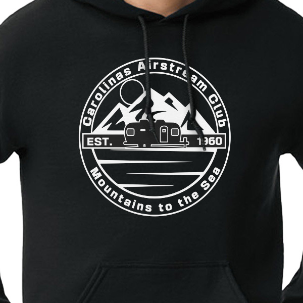 Custom Design - Black Hoodie on Model - CloseUp