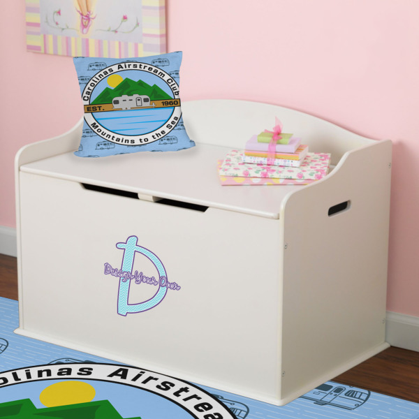 Custom Design - Wall Name & Initial Small on Toy Chest