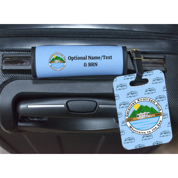 Custom Design - Luggage Wrap & Plastic Rectangular Tag - In Context