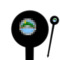 Design Your Own 6" Round Plastic Food Picks - Black - Single-Sided