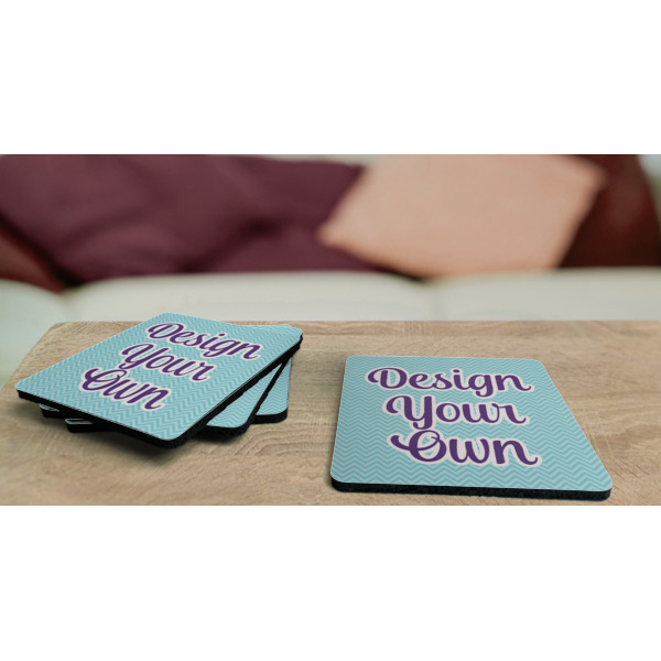 Custom Design - Coaster Rubber Back - On Coffee Table