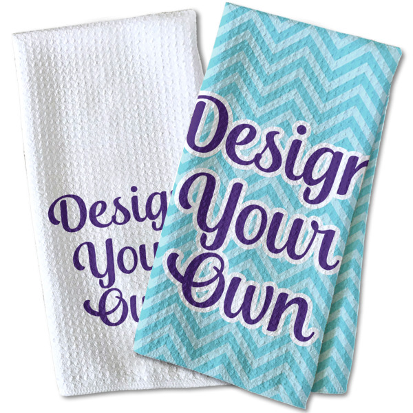Custom Design - Waffle Weave Towels - Two Print Styles