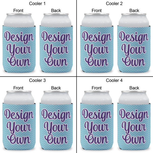 Custom Design - Can Cooler - Standard 12oz - Set of 4 - Front & Back