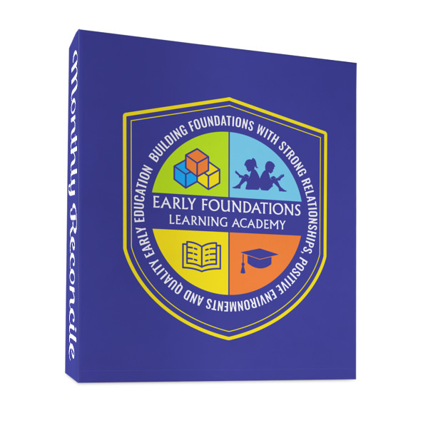 Custom Design - 3 Ring Binders - Full Wrap - 1" - Front