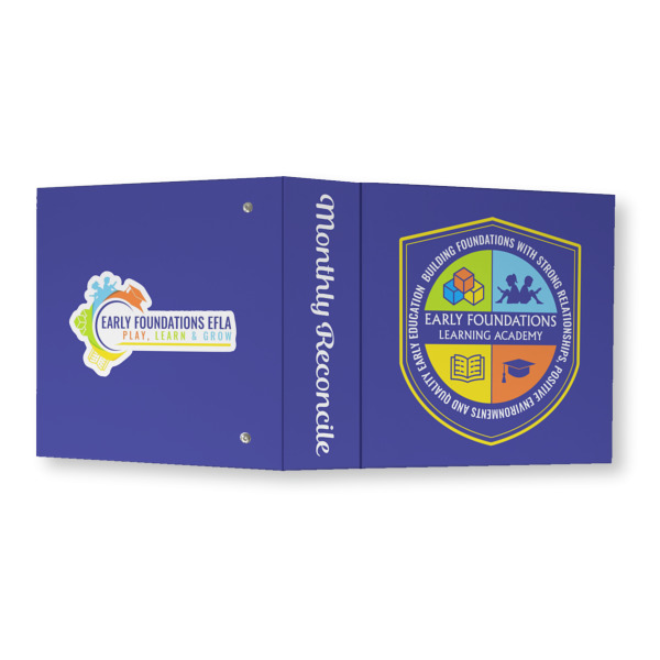 Custom Design - 3 Ring Binders - Full Wrap - 3" - Open Outside