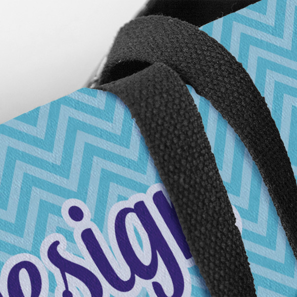 Custom Design - Closeup of Tote w/Black Handles