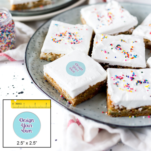 Custom Design - Printed Icing Circle - Medium - In Context