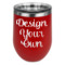 Design Your Own Stemless Stainless Steel Wine Tumbler - Red - Single-Sided