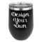 Design Your Own Stemless Stainless Steel Wine Tumbler - Black - Double-Sided