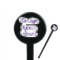 Design Your Own 7" Round Plastic Stir Sticks - Black - Double-Sided